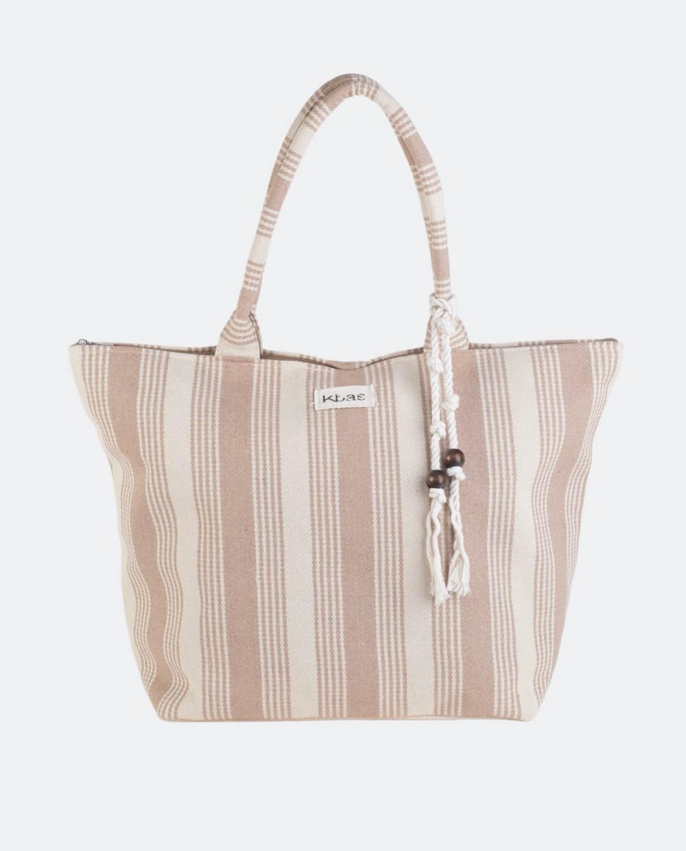 BOLSO PLAYA LONA, CON CREMALLERA, COLOR KBAS