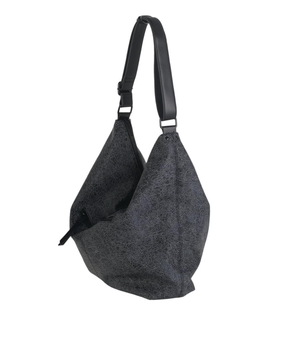 HOBO PU, CON CREMALLERA, COLOR NEGRO - Imagen 3