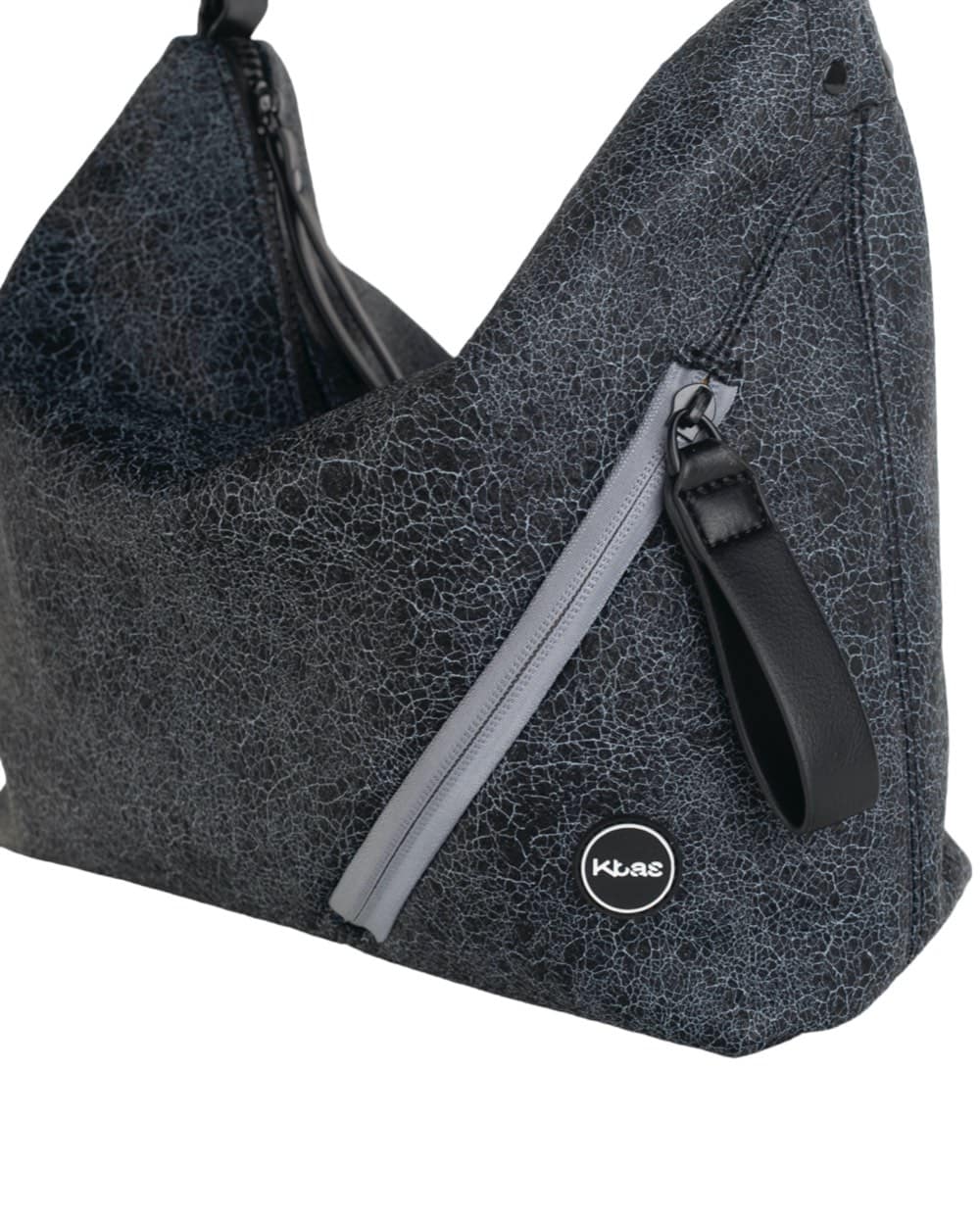 Bandolera-pu-negra-con-cremallera - Imagen 2