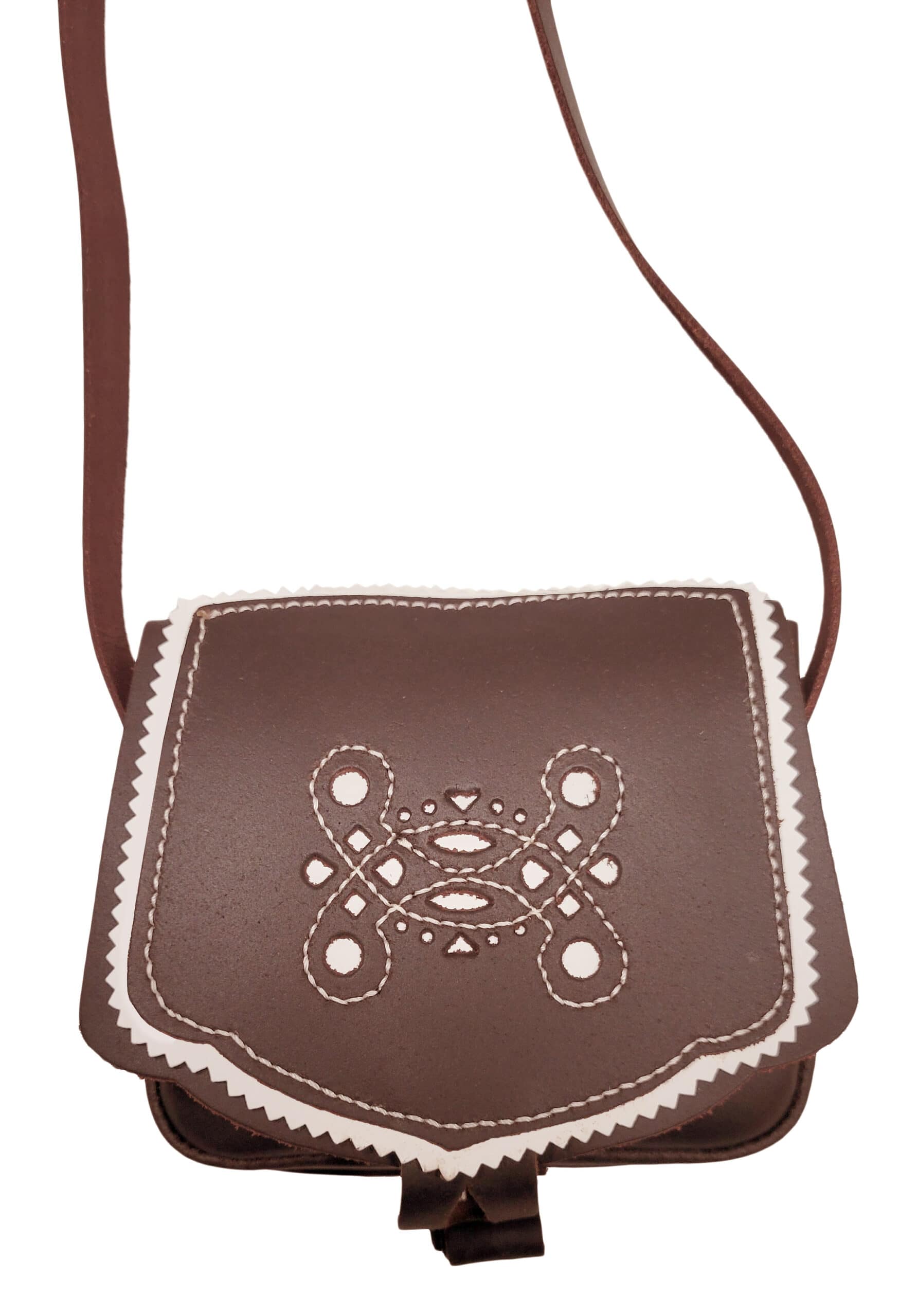 Bolso piel bordado - Imagen 2