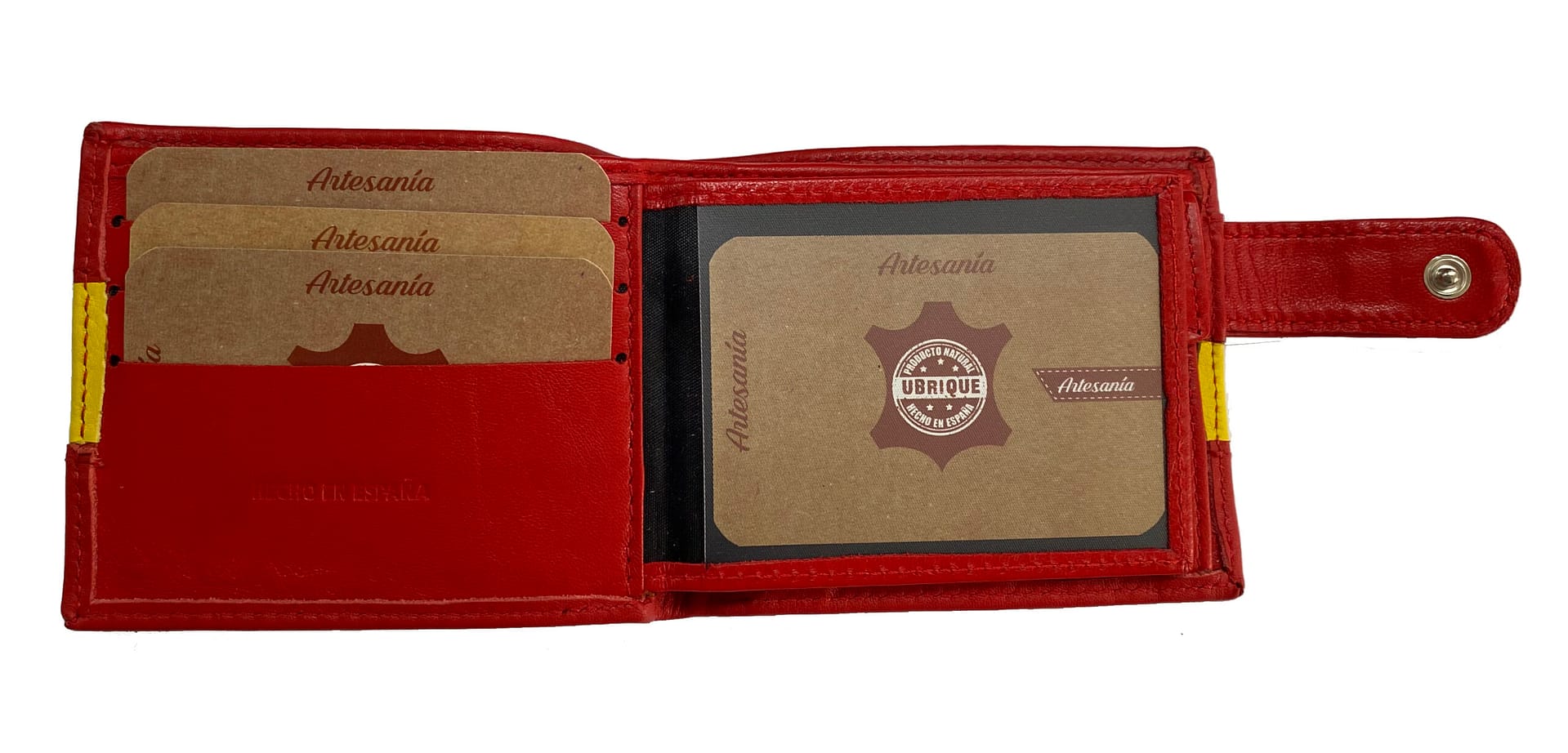 CARTERA PIEL BANDERA ESPAÑA HORIZONTAL - Imagen 2