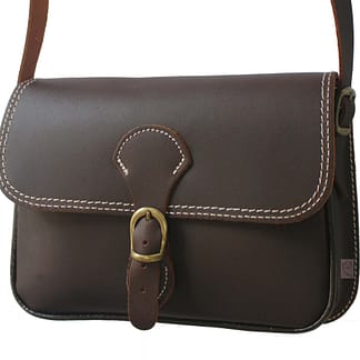 Bolso/riñonera Rociero Solapa Hebilla - 11,5x20x5cm - Marrón chocolate