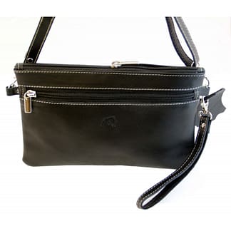 BOLSO MANO PIEL 2 CREMALLERAS ASA/BANDOLERA