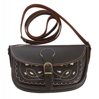 Bolso/Riñonera Rociero Picao Solapa Hebilla - 21x5x13cm - Marrón chocolate