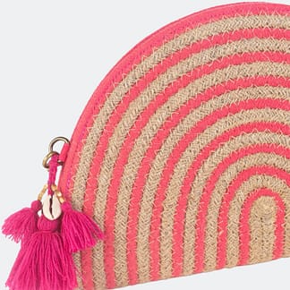 BOLSO/CARTERA DE MANO YUTE FUCSIA