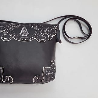 Bandolera Virgen del Rocío - 22x22x6cm - Marrón chocolate