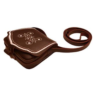 Bolso piel bordado