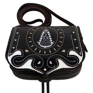 Bolso de piel con motivos de la virgen Rocío