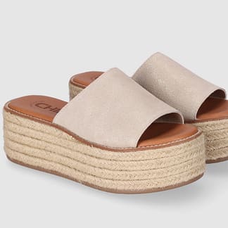 Sandalias Serraje de Mujer Chika10 Leather Plataforma