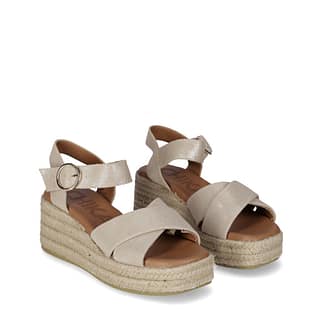 Sandalias Serraje de Mujer Chika10 Leather Cuña baja