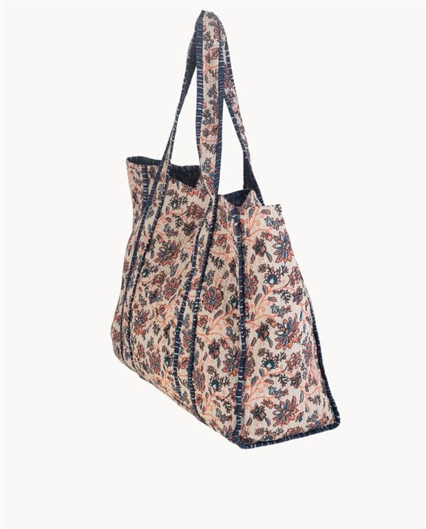 Bolso Playa Algodón Florales - Imagen 3