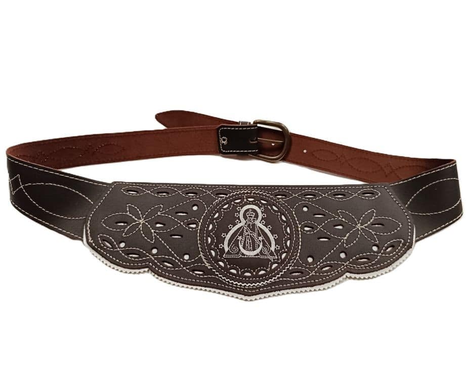 Cinturón Virgen de la Cabeza Artesanal Bordado - Imagen 2