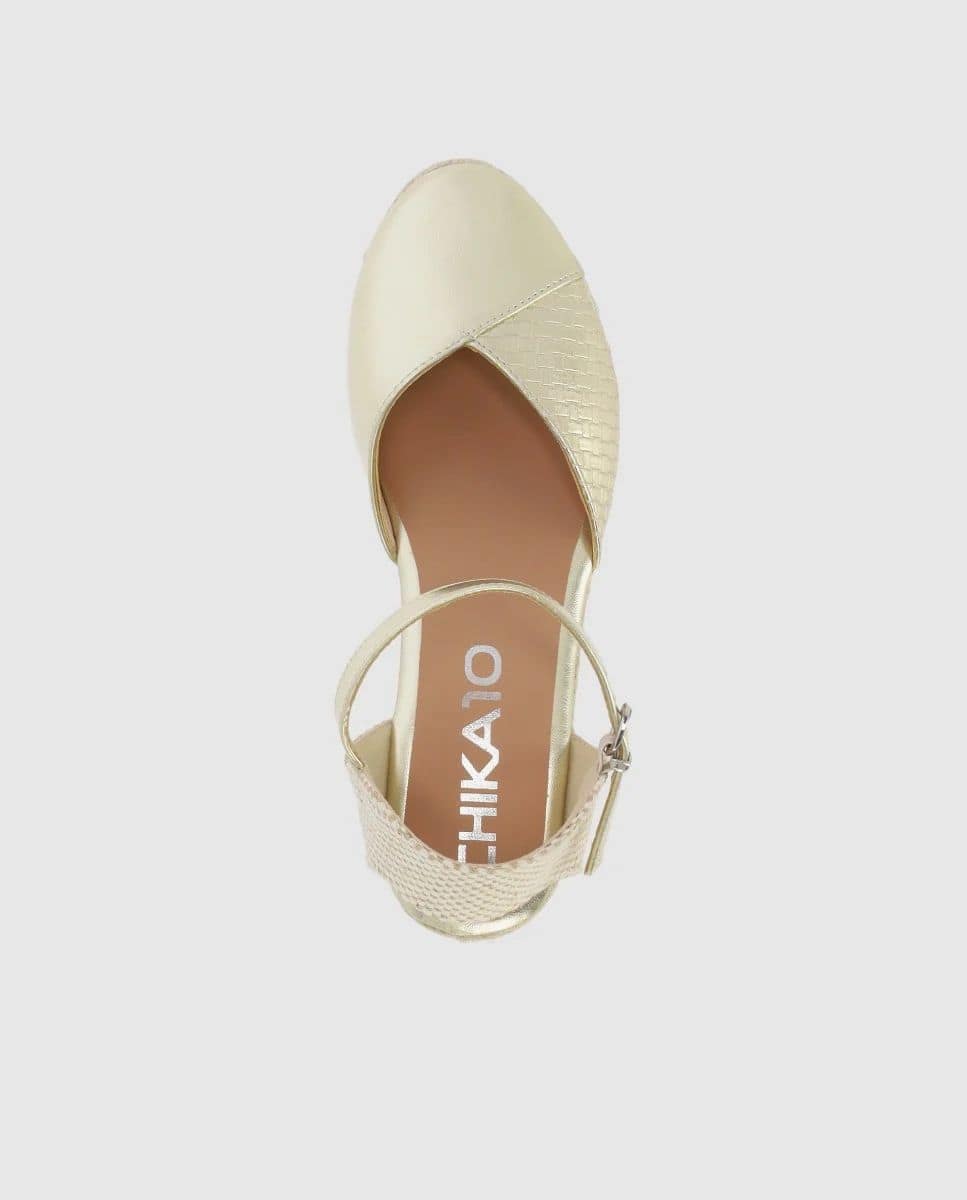 Sandalias Piel Vegana de Mujer Chika10 Cuña baja - Imagen 5