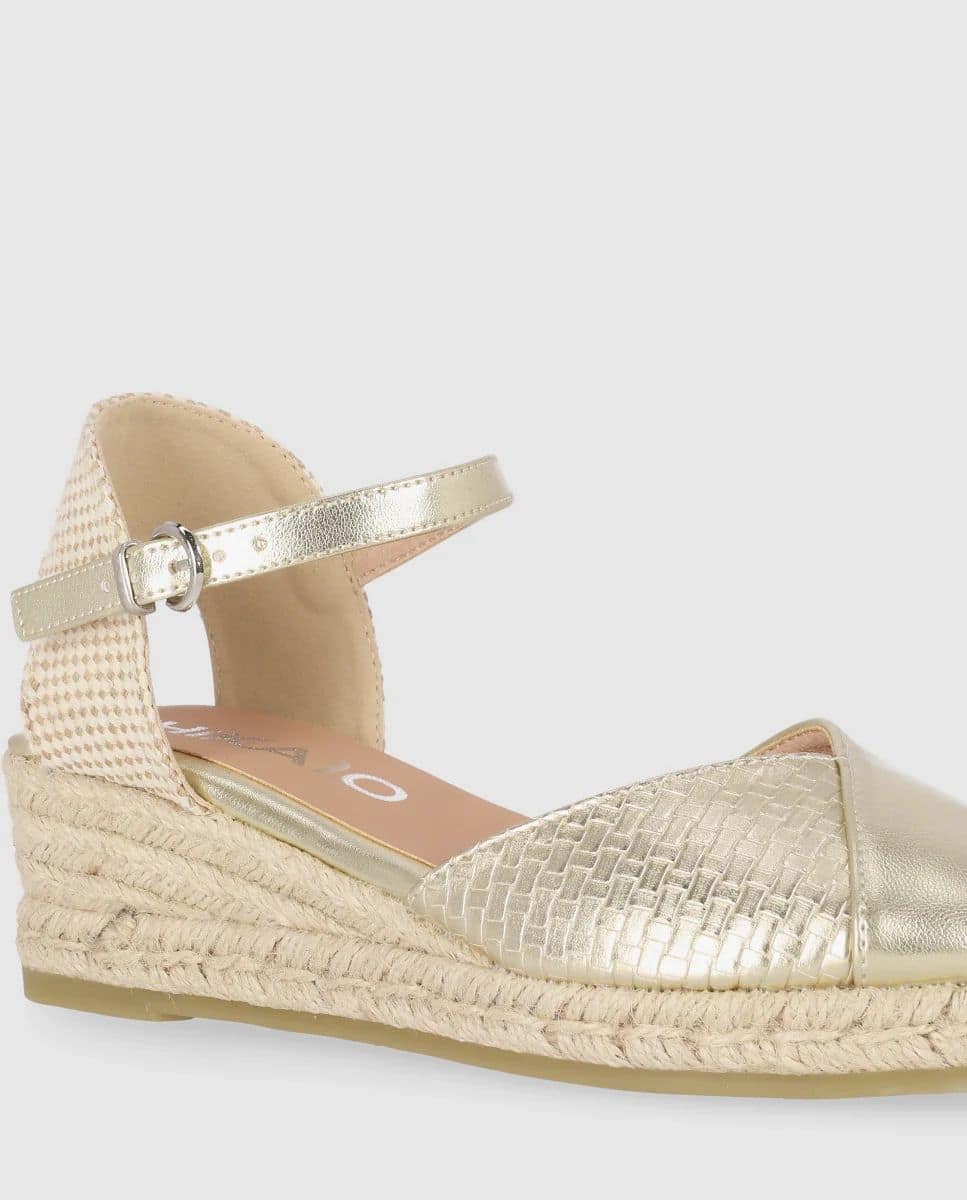 Sandalias Piel Vegana de Mujer Chika10 Cuña baja - Imagen 3