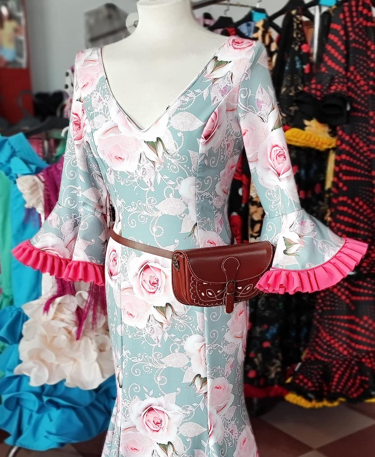 Bolso/Riñonera Rociero Picao Solapa Hebilla – 21x5x13cm – Marrón - Imagen 5