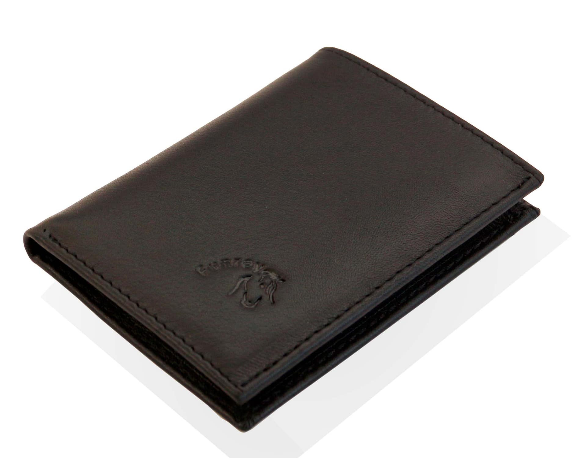 BILLETERA/TARJETERO PIEL - 6 TARJETAS Y PLACA OVALADA